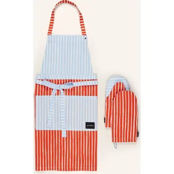 Kuchyňská zástěra Marimekko 3dílná Sada Piccolo: Zástěra A Chňapka, červená /...