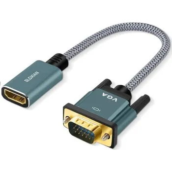 Redukce Redukce HDMI na VGA 15 cm Převodník Digitální na Analogový Signál Adaptér Pro Monitor Projektor Notebook PC Full HD Plug & Play