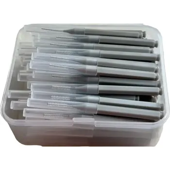 Dentální hygiena Mezizubní kartáček 0,6&nbsp;mm Sada mezizubních kartáčků 80 ks šedá