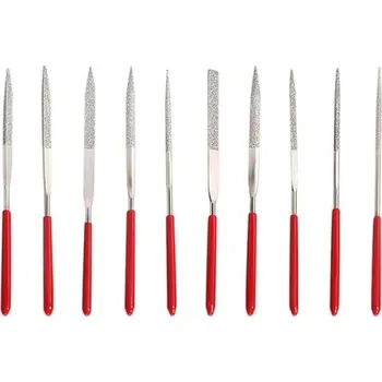 Sada nářadí Sada jehlových pilníků s tenkou rukojetí na 3D modely 10 ks Nástroje na opravy a čištění 3D tisků Pro detailní úpravy