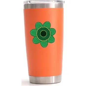 Termohrnek Termohrnek s květinou oranžová S