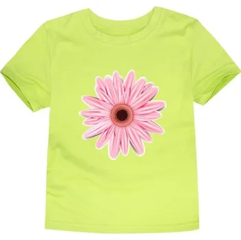 Dívčí tričko s potiskem květiny J3489 zelená 8