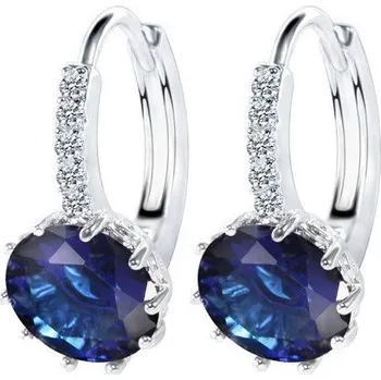 Náušnice Luxusní náušnice s kamenem J3210 modrá