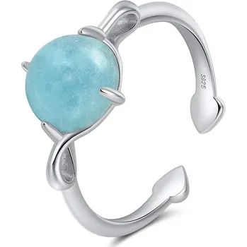 Prsten WHITE ORCHID Stříbrný prsten s akvamarínem, WHITE ORCHID Stříbrný