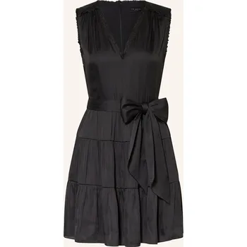 Dámské šaty Ted Baker Dámské Saténové Šaty Otiana S Volánky, černá, 34