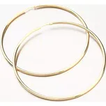 Dámské náušnice stříbro 925 kruhy v barvě žlutého 65 mm E1403904-1234-SLX