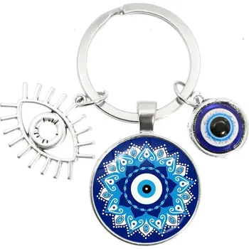 Ochranný přívěsek na klíče s modrým okem proti negativní energii | přívěsek, klíčenka - 2