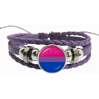 Náramek Duhový fialový náramek přátelství, lgbt motiv | náramek, šperk - 22