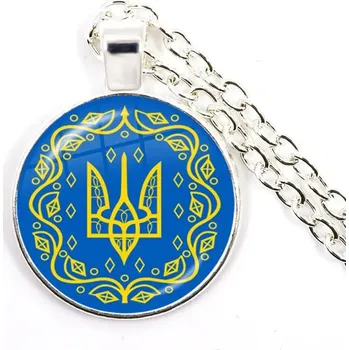 Náhrdelník Tryzub ukrajinský přívěsek vintage styl | náhrdelník, šperk - 27