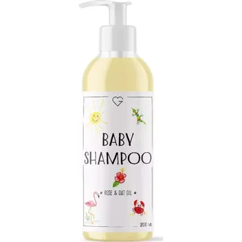 Pleťová kosmetika Goodie BABY Gentle shampoo and body wash - Dětský jemný šampon a sprchový gel 2v1 - růže & ovesný olej 200 ml