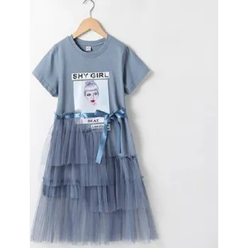 Dívčí šaty Dívčí šaty N515 modrá 4