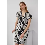 s.Oliver dámské šaty s příměsí lnu černo/bílé Velikost: 40