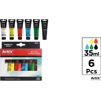 Speciální výtvarná barva Barvy akrylové 35 ml 6 barev