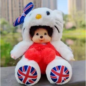 plyšák Panenka Monchhichi (mončičák) v kostýmu pohádkové postavy Varianta: Hello Kitty Británie