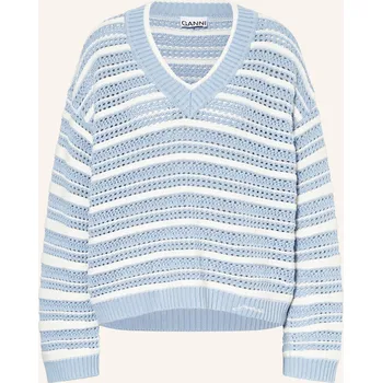Dámský svetr Ganni Dámský Svetr, tmavě modrá / bílá, 36