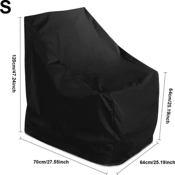 Krycí plachta Voděodolný potah na zahradní židle a křesla | ochranný potah, kryt na nábytek - černá S