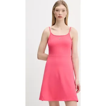 Dámské šaty Šaty Tommy Jeans růžová barva, mini, DW0DW21354 42X, vel. XS