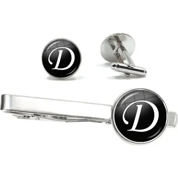Manžetový knoflíček Spona na kravatu a manžetové knoflíčky pro muže | elegantní set, pánské šperky - D