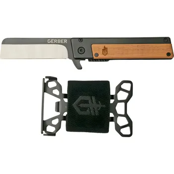 Multifunkční nůž Set nůž Gerber Quadrant Modern Folding+peněženka Barbill - černý-hnědý