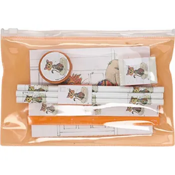 Set školních potřeb Školní sada BUG ART, Kocour v pelíšku (Tužka s kočkou, kočka, pravítko, bloček, ořezávátko)