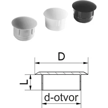 Příslušenství pro plot Vnitřní plastová krytka kulatá ø 36 mm, otvor ø 30 mm