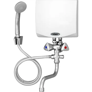 Bojler Hakl MK Průtokový ohřívač s nástěnnou vanovou beztlakovou baterií, 5,5kW, 18/150cm IconicLine , HA08MKSET1155