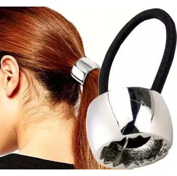 Hra na obchod Metalická klipová spona do vlasů s gumičkou