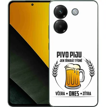 Pouzdro na mobilní telefon Gelový kryt mmCase na Xiaomi Poco M7 Pro 5G - pivní motiv bílé pozadí