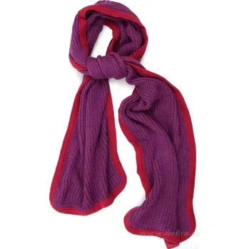 Šála Hřejivý pletený šál, fialová&vínová