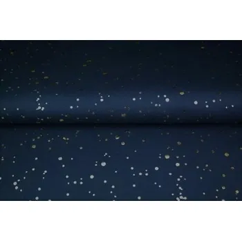 Úplet, zlaté puntíky NAVY (E) (Zlaté puntíky, fólie)