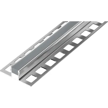 ukončovací lišta ACARA DL7/4 dilatační lišta s výplní 1/2 PU + 1/2 pryž, nerez V2A tmavě šedá RAL7045, 30 mm, 2,5 m AADN 3018-PU