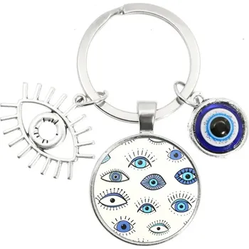 Ochranný přívěsek na klíče s modrým okem proti negativní energii | přívěsek, klíčenka - 13