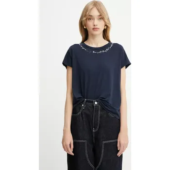 Dámské tričko Tričko Liu Jo dámské, tmavomodrá barva, TA5268 JS005 TA5268.JS005 59X, vel. M