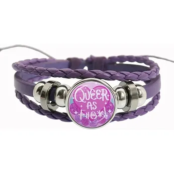 Náramek Duhový fialový náramek přátelství, lgbt motiv | náramek, šperk - 36