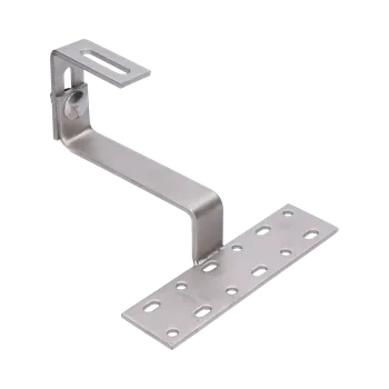 Střešní hák nastavitelný na vrchu, vhodný pro zakřivené krytiny (betonové nebo keramické). Nerez A2