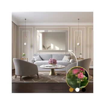 Zrcadlo Dekorativní obdélníkové zrcadlo na ornamentálním skle Master Flex - LUXORA ETERION