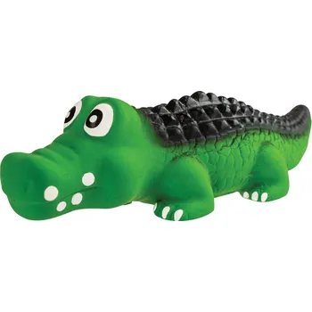 Hračka pro psa HipHop Dog Krokodýl se zvukem latex 16 cm zelený