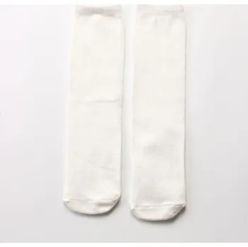 Dětské jednobarevné podkolenky bílá