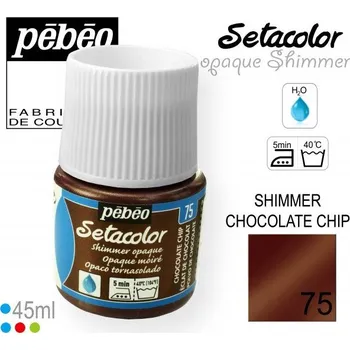 Speciální výtvarná barva Barva na Textil SETACOLOR OPAQUE SHIMMER Pebeo. barva č. 75 CHOCOLATE CHIP. Balení 45ml.