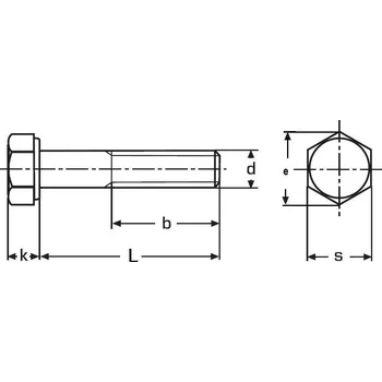 Šroub šroub M14x140 A2 NEREZ šestihranný, částečný závit DIN 931