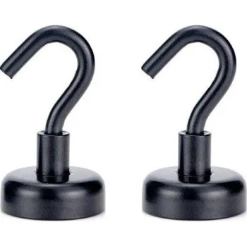 Věšák Magnetický háček 2 ks černá
