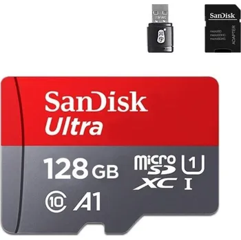Ukládání dat Micro SDHC/SDXC paměťová karta s adaptérem a čtečkou J62 128GB