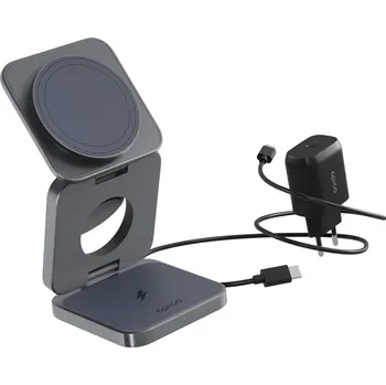 Mobilní telefon Epico UltraBase 3in1 Fold Mag+ stojánek EF30-šedá