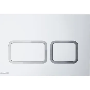 Ravak WC tlačítko Twin, satin