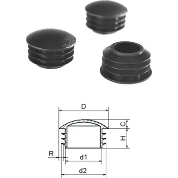 Příslušenství pro plot Vnitřní krytka kulatá ø 20 mm, plastová