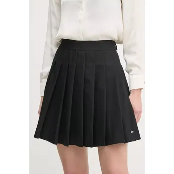 Dámská sukně Sukně Tommy Hilfiger černá barva, mini, áčková, WW0WW43626 99X, vel. 42