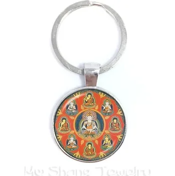 Skleněná klíčenka ganesha, buddha | ezoterický přívěsek, pánská klíčenka - 1