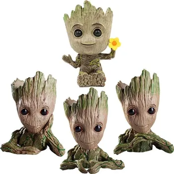 Květináč Roztomilý Groot květináč, postavička na tužky | květináč, figurka - 4ks sada C