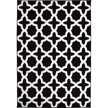 Koberec Moderní koberec GALA - abstrakt 5 - černý/bílý Rozměr koberce: 140x200 cm