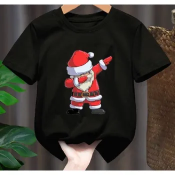 Dětské tričko se Santa Clausem T2504 černá 8